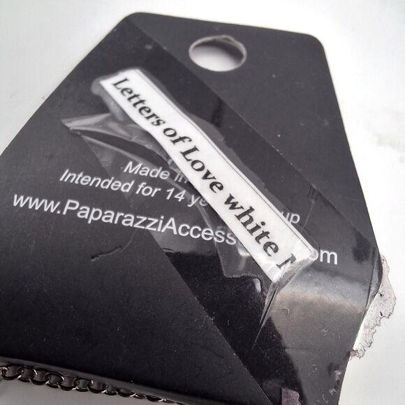 NWT Paparazzi Letters of Love Necklace & Earrings -  I 🤍 U - 32"  + 2.5" - Picture 6 of 8